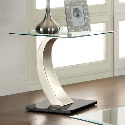 Roxo - End Table - Satin Plated / Black - Grand Furniture GA