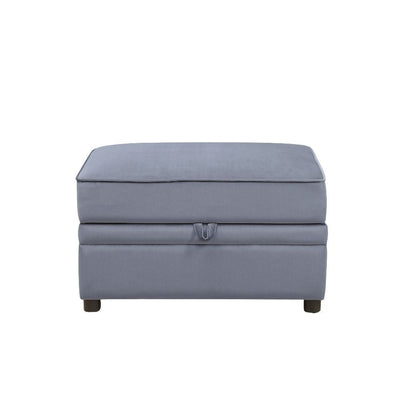 Bois II - Ottoman - Gray Velvet - Grand Furniture GA