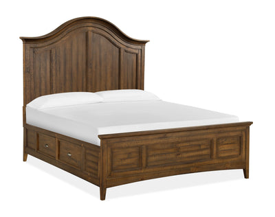 Bay Creek - Complete Arched Bed With Storage Rails.