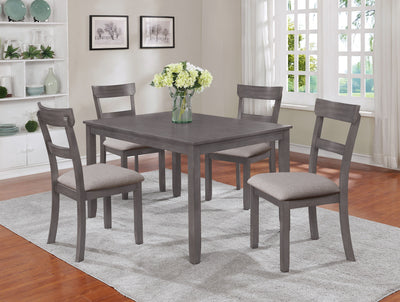 Henderson - 5 Piece Dinette Set - Gray - Grand Furniture GA
