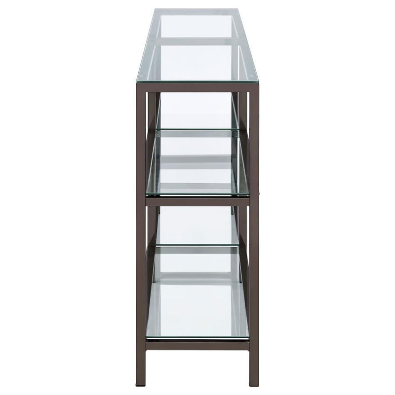 Kate - 2-Tier Bookcase - Black Nickel