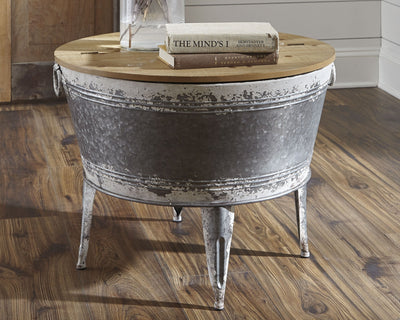 Shellmond - Metallic / Brown / Beige - Accent Cocktail Table.