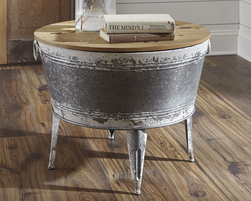 Shellmond - Metallic / Brown / Beige - Accent Cocktail Table.