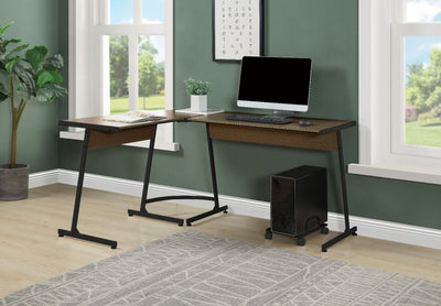 Acme - Dazenus - Computer Desk, Black Finish - Of00044 - Black & Oak Finish - Grand Furniture GA