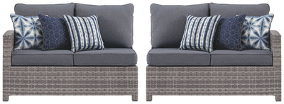 Salem - Gray - Raf/laf Loveseat W/Cush (Set of 2).