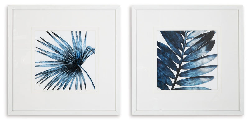 Breelen - Blue / White - Wall Art Set (Set of 2).