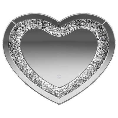 Aiko - Heart Shape Wall Mirror - Silver - Grand Furniture GA