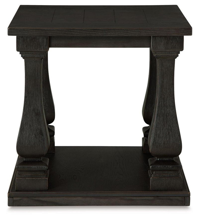 Wellturn - Black - Rectangular End Table.