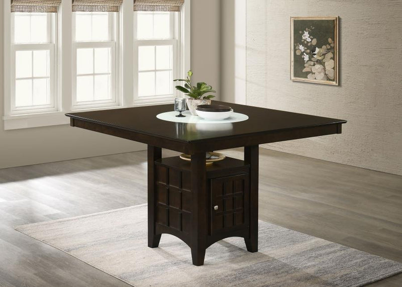 Gabriel - Square Counter Height Dining Table - Cappuccino.