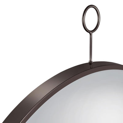 Gwyneth - Round Wall Mirror - Black Nickel.