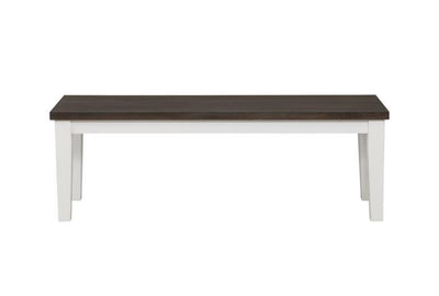 Kingman - Rectangular Bench - Espresso And White