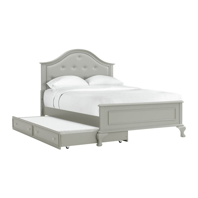 Jesse - Full Panel Bed With Trundle - Gray