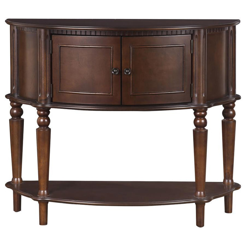 Brenda - Console Table With Curved Front - Brown.