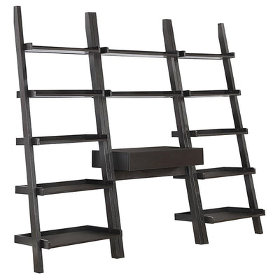 Colella - 3-Piece 1-Drawer Ladder Desk Set - Cappuccino.