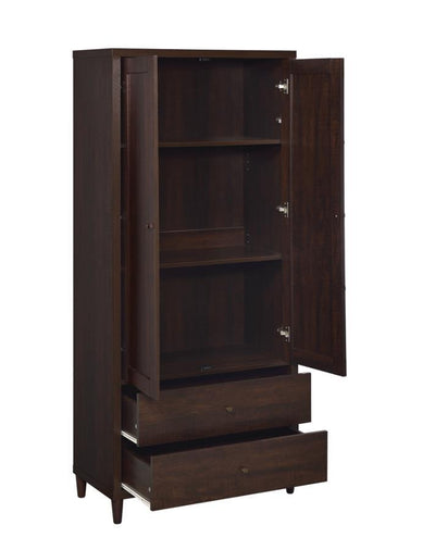 Wadeline - 2-Door Tall Accent Cabinet - Rustic Tobacco.