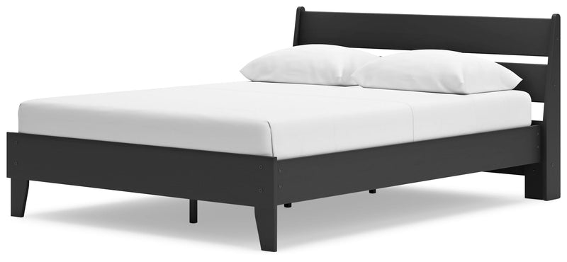 Socalle - Black - Queen Panel Platform Bed