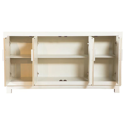 Voula - Rectangular 4-Door Accent Cabinet - White and Gold.