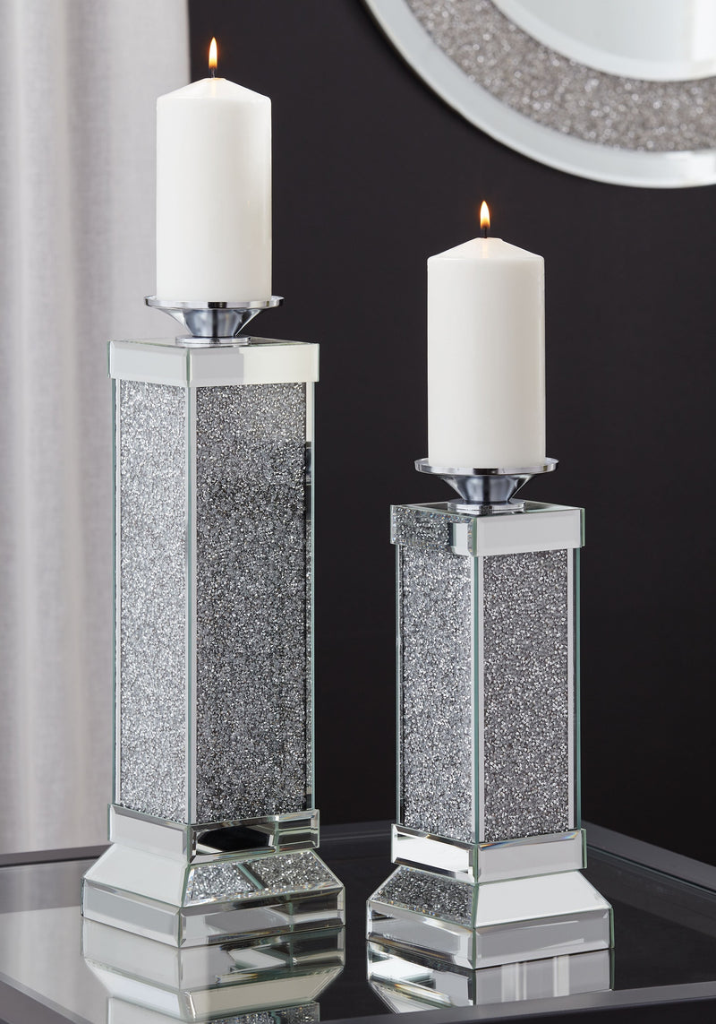 Charline - Metallic - Candle Holder Set (Set of 2) - Plain - Grand Furniture GA