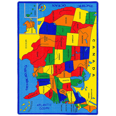 Abbey - Area Rug - US Map - Grand Furniture GA