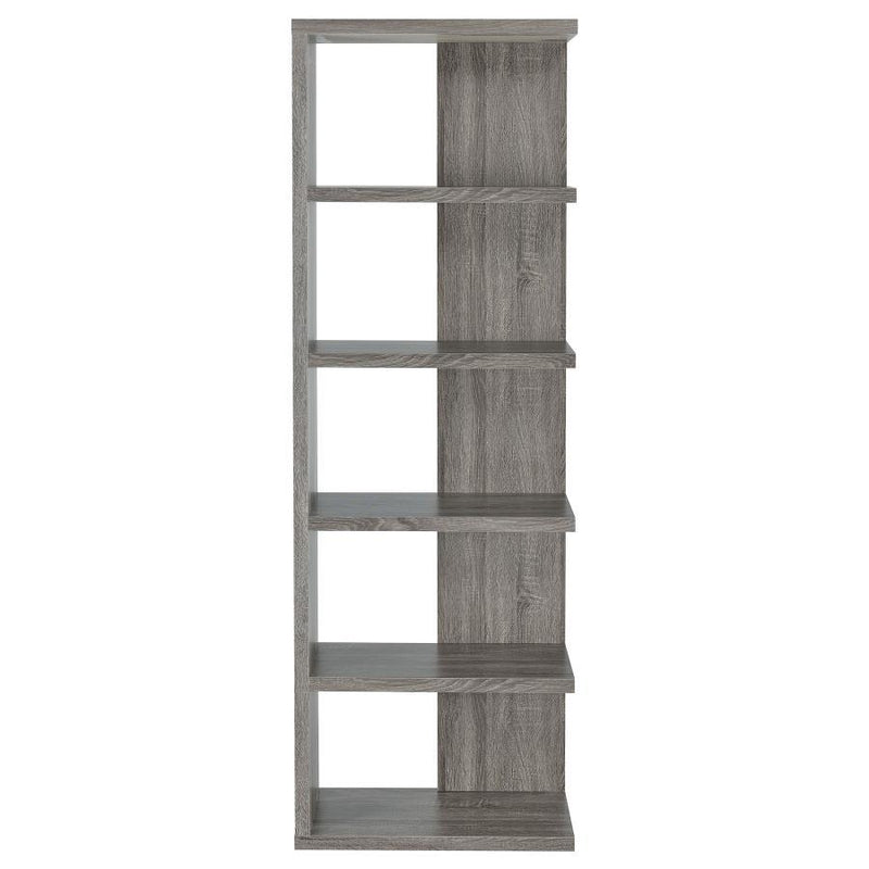 Harrison - 5-Tier Bookcase - Weathered Gray - Standard Bookcases - Grand Furniture GA