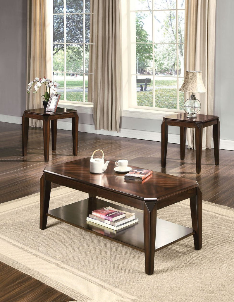 Docila - Coffee Table Set - Walnut - 19" - Grand Furniture GA