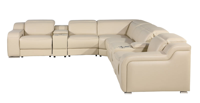 1116 - Power Reclining Italian Leather Sectional