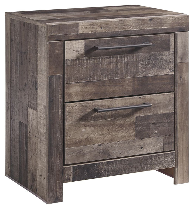 Derekson - Multi Gray - Two Drawer Night Stand.