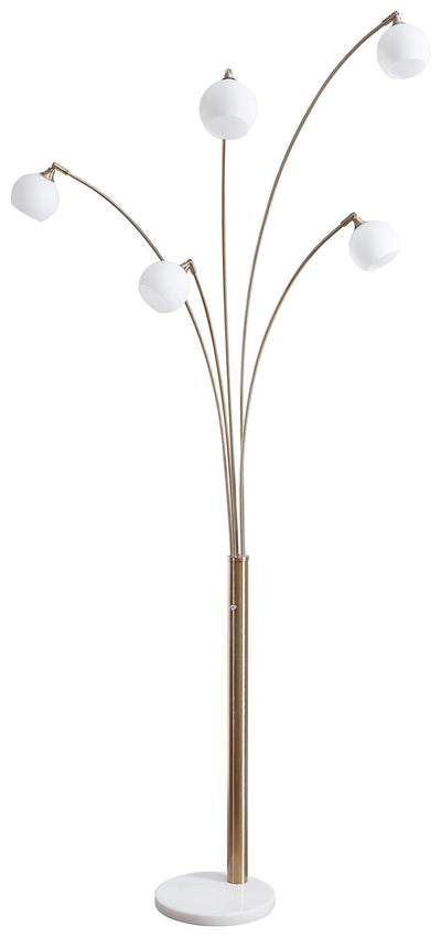 Taliya - Champagne / White - Metal Arc Lamp.