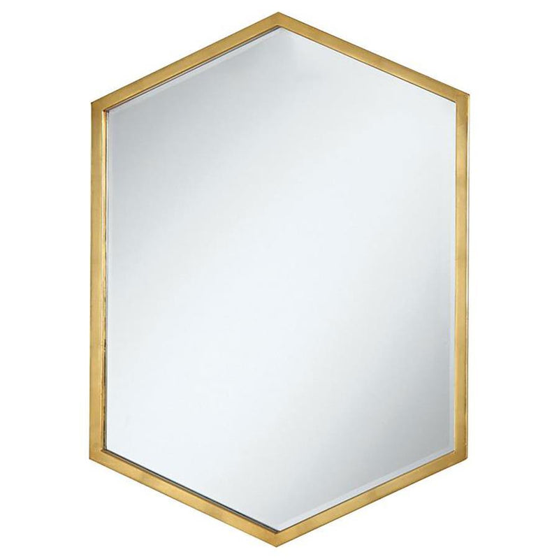 Bledel - Hexagon Shaped Wall Mirror - Gold.