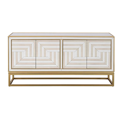 Fostoria - Four Door Credenza - Gold & Mirror.