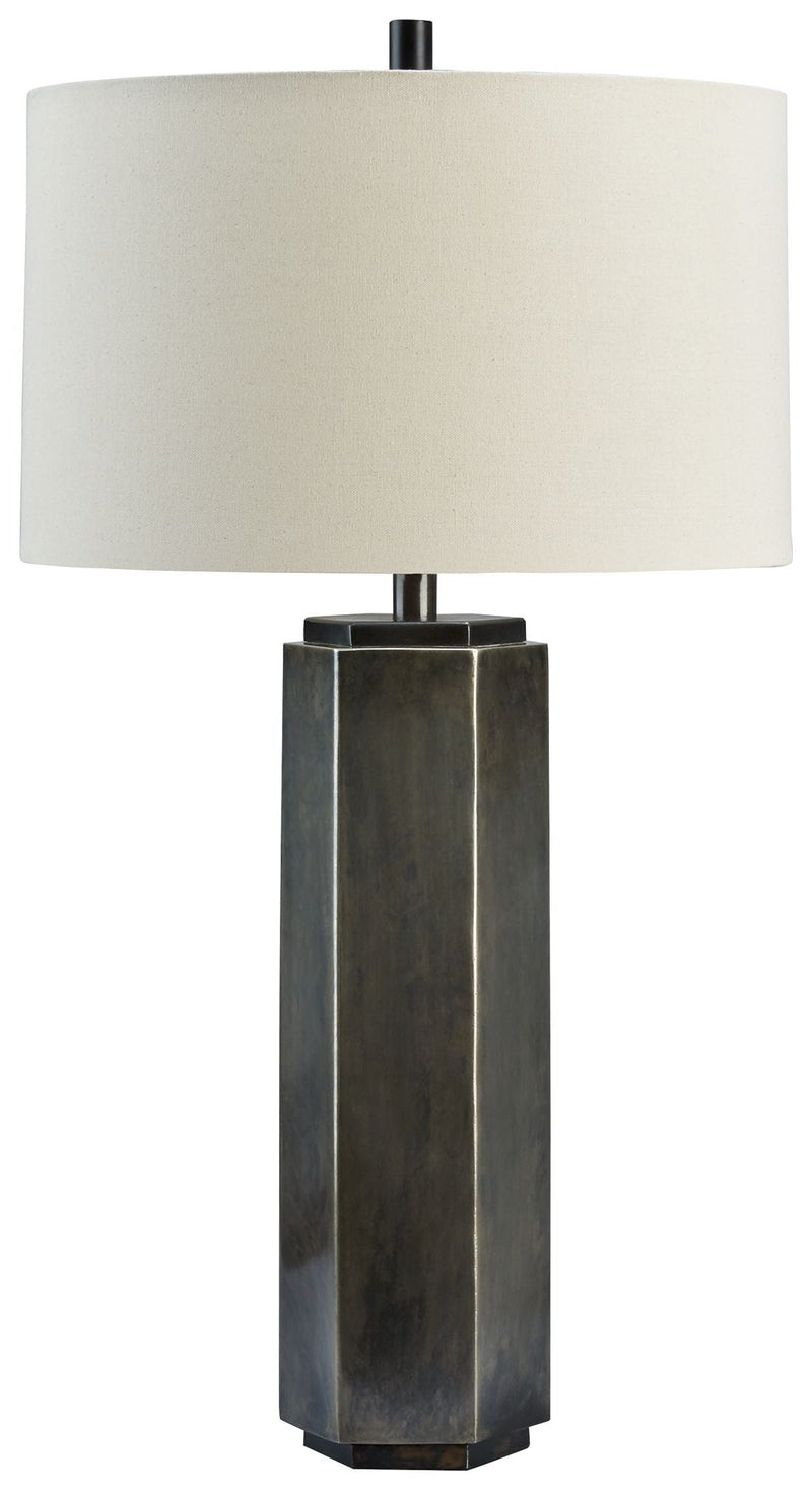 Dirkton - Antique Pewter Finish - Metal Table Lamp.