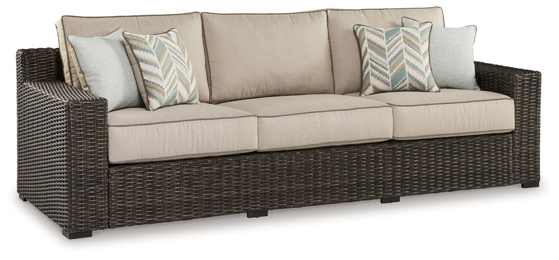 Coastline Bay - Brown - Sofa With Cushion.