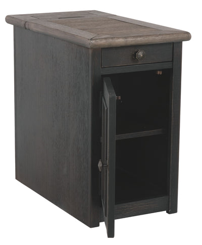 Tyler - Grayish Brown / Black - Chair Side End Table.