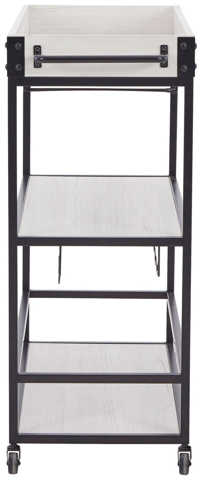 Bayflynn - White / Black - Bar Cart.