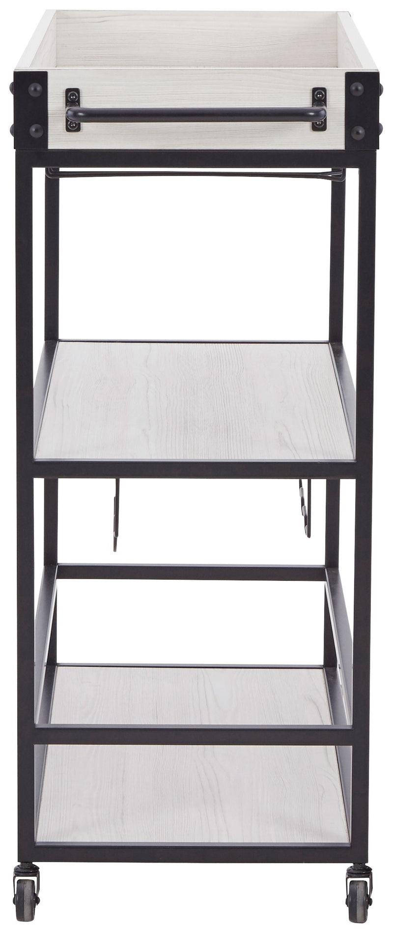 Bayflynn - White / Black - Bar Cart.