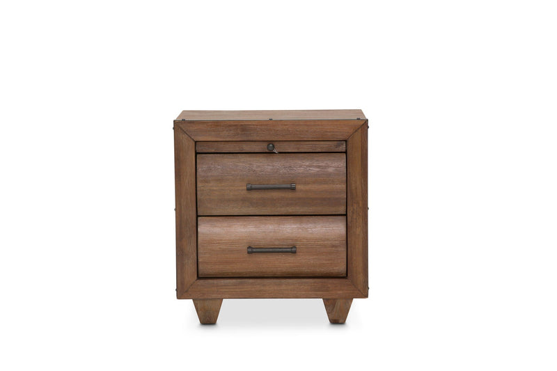 Brooklyn Walk - 2-Drawer Nightstand - Burnt Umber.