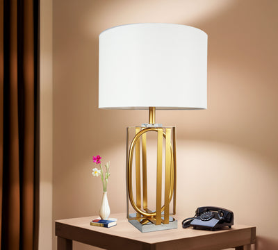 Table Lamp (Set of 2) - Gold & White