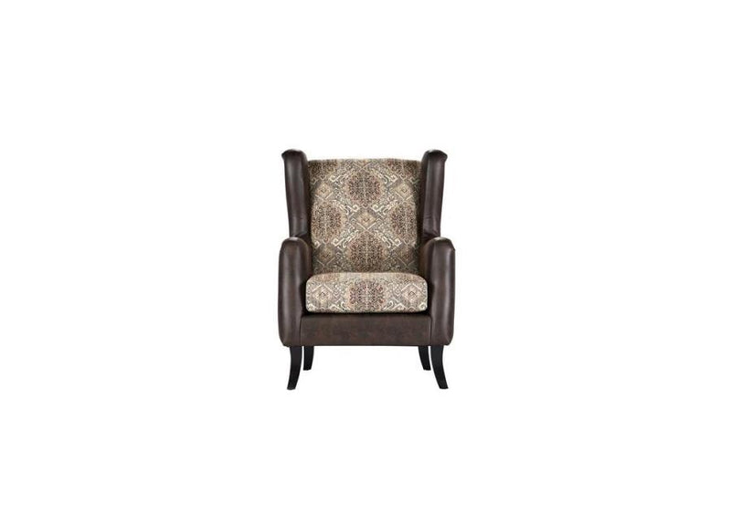 Elmbrook - Upholstered Wingback Accent Club Chair - Brown