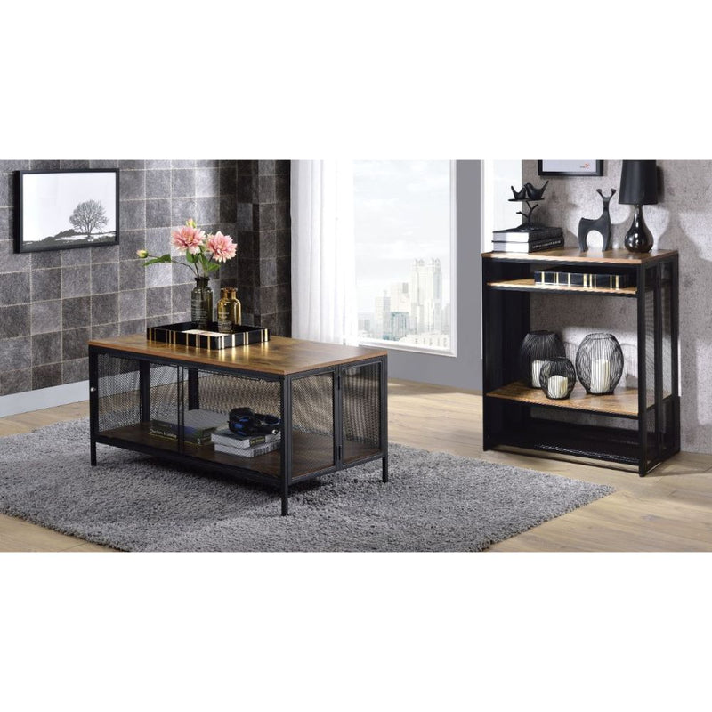 Winam - Coffee Table - Antique Oak & Black - Grand Furniture GA