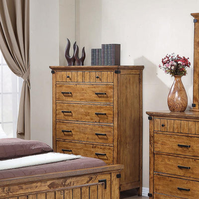 Brenner - 7-Drawer Chest - Rustic Honey.