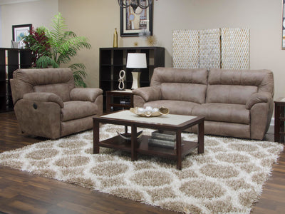 Hollins - Power Reclining Sofa (88") - Coffee - 42"