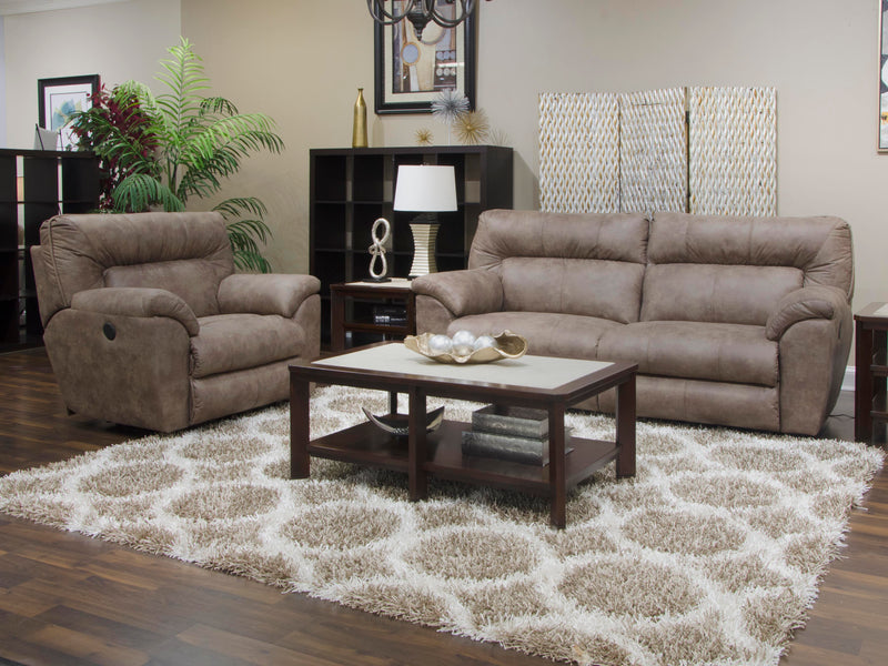 Hollins - Power Reclining Sofa (88") - Coffee - 42"