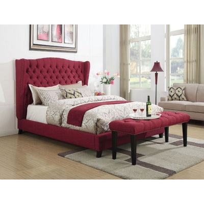 Faye - Eastern King Bed - Red Linen - Grand Furniture GA