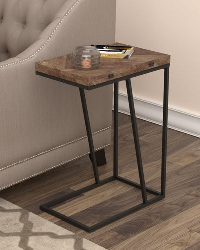 Carly - Expandable Chevron Rectangular Accent Table