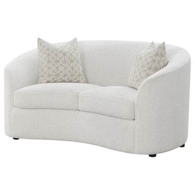 Rainn - Upholstered Tight Back Loveseat - Latte - Grand Furniture GA