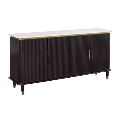 Carlyle - Four Door Credenza - Black & Gold.