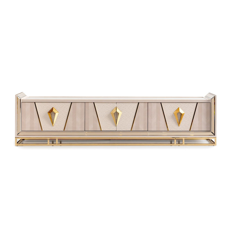 Carmela - Media Cabinet - Shimmer Ivory