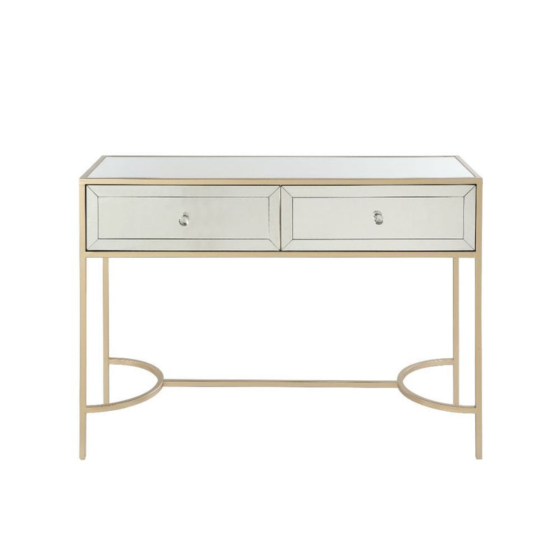 Wisteria - Accent Table - Mirrored & Rose Gold - Grand Furniture GA