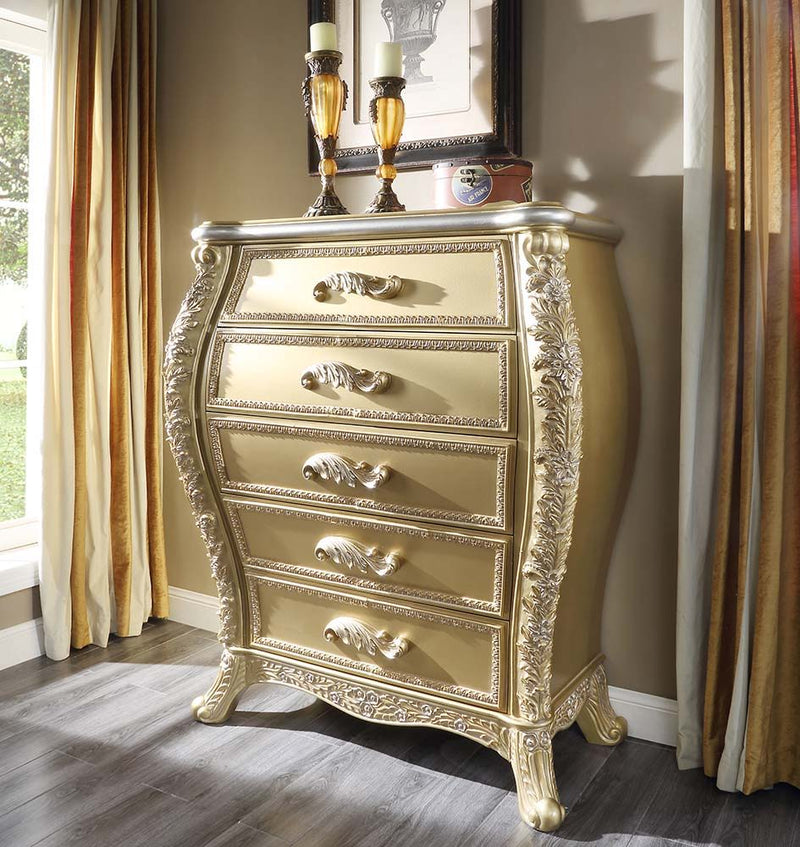 Cabriole - Chest - Gold Finish - Grand Furniture GA