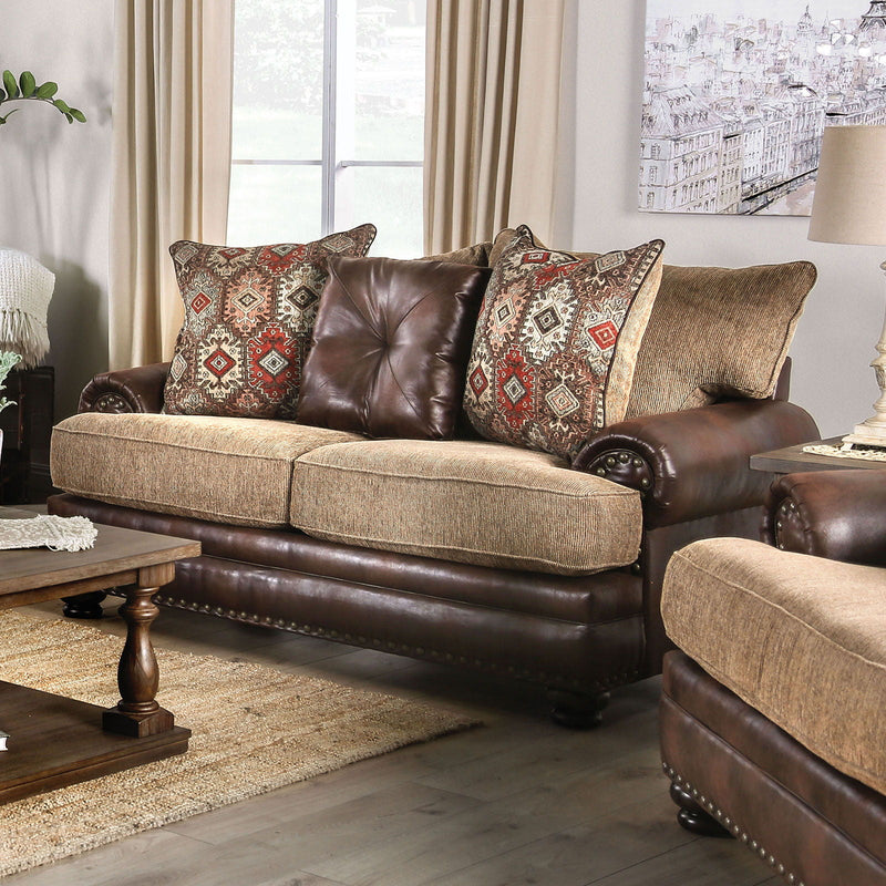 Fletcher - Loveseat - Brown / Tan.